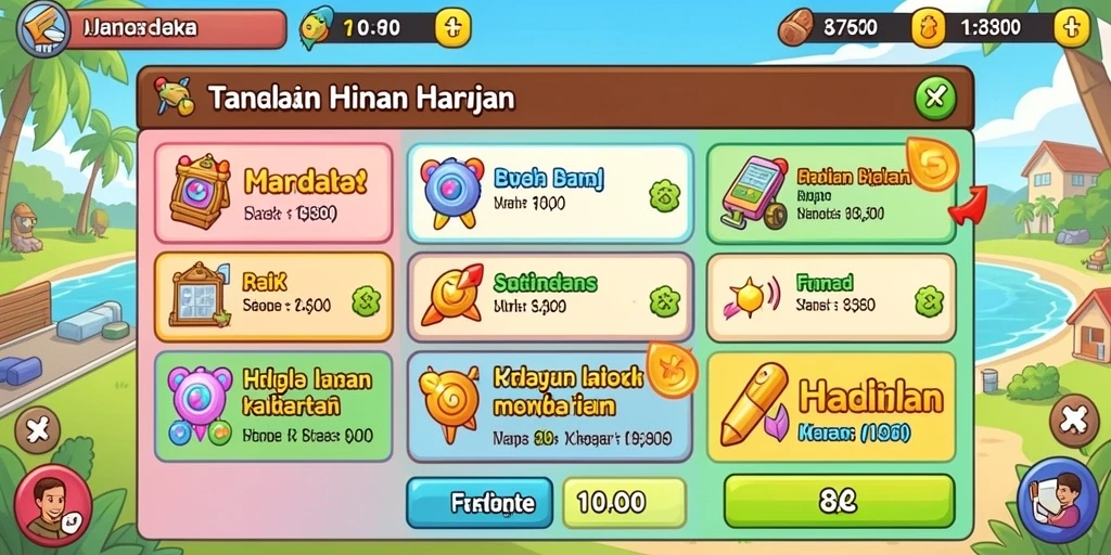 Tampilan menu utama yang intuitif dan menarik.