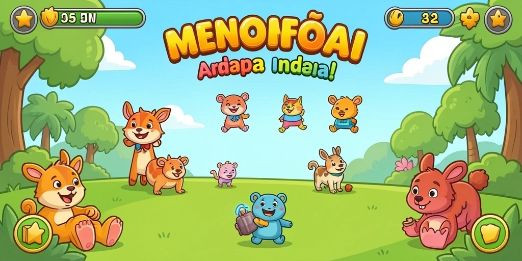 Tampilan awal permainan yang menarik dan mengundang.